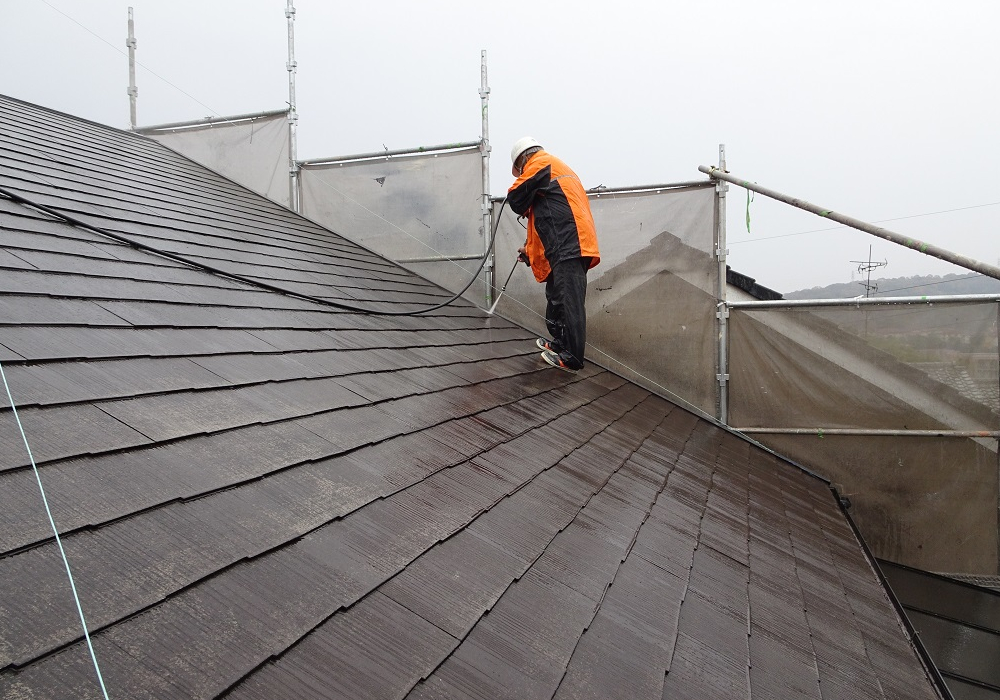 カラーベスト屋根高圧洗浄