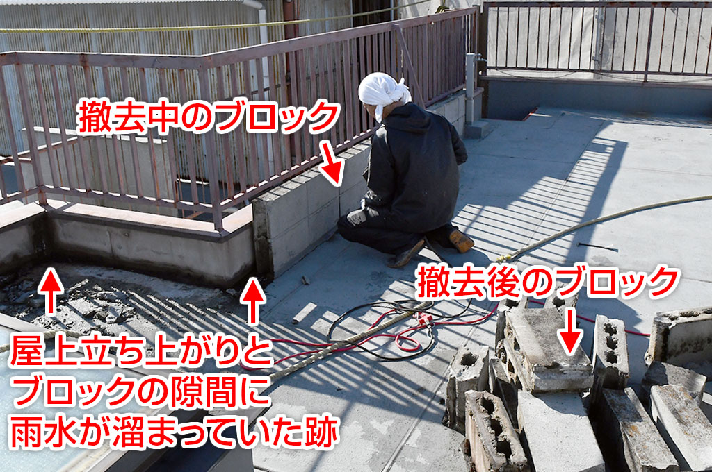 ブロック撤去