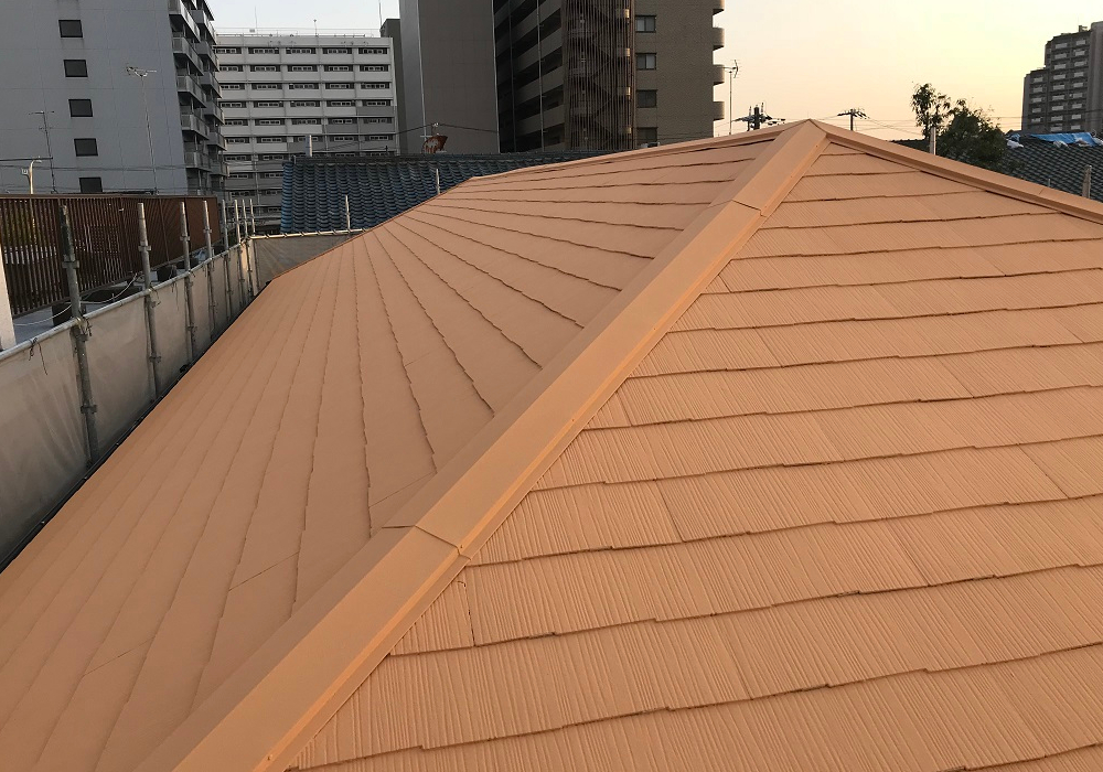 カラーベスト屋根ガイナ塗装完工