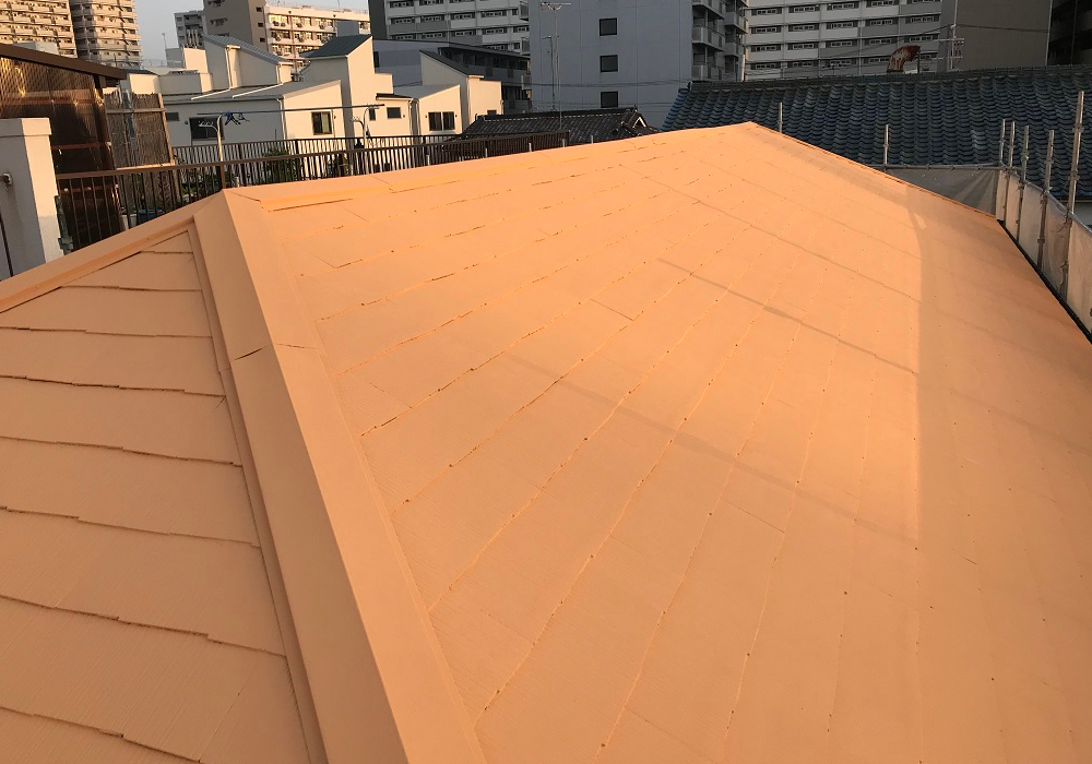 カラーベスト屋根ガイナ塗装完工