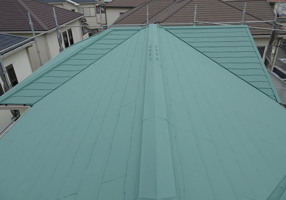 カラーベスト屋根塗装工事完工