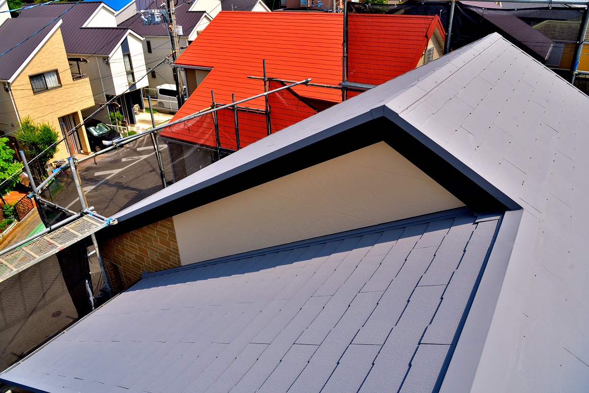 屋根 ガイナ塗装 完成