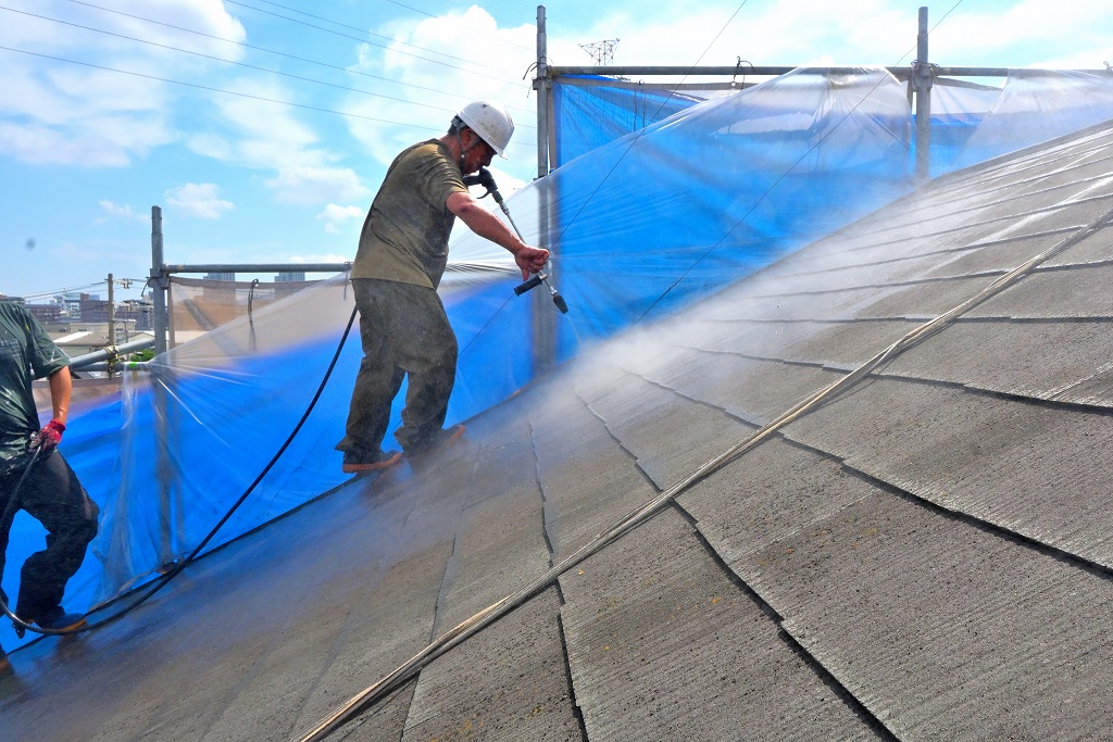 屋根 高圧洗浄