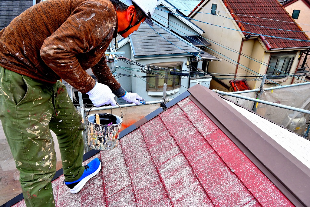 屋根板金錆止め塗装
